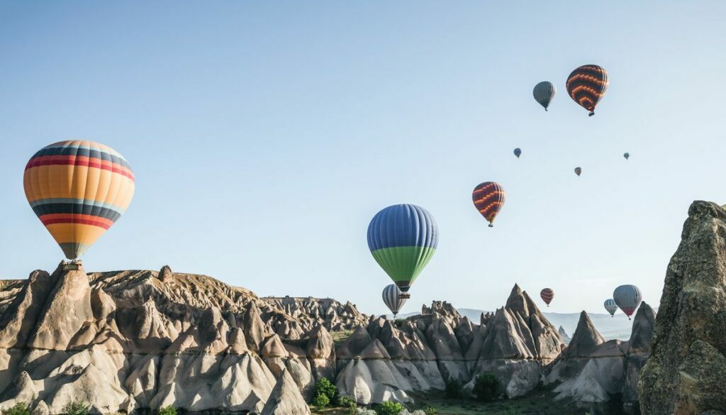 Daycare kids flying in parachutes