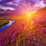 Beautiful landscape of scottish nature